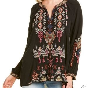 Johnny Was Workshop Yadani Malta Blouse Size L